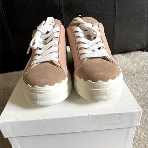 Chloe- light pink and tan sneakers( Brand New) size 37